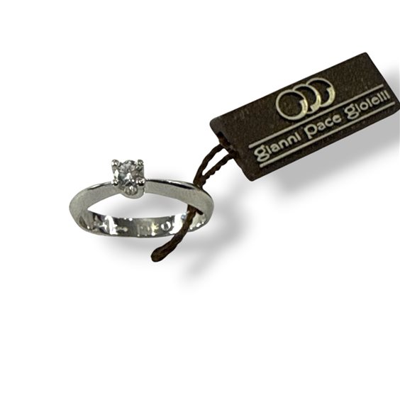Anello Gianni Pace Donna Solitari in Oro bianco Diamante 0.15 Ct GPGSL20 - GPGSL20